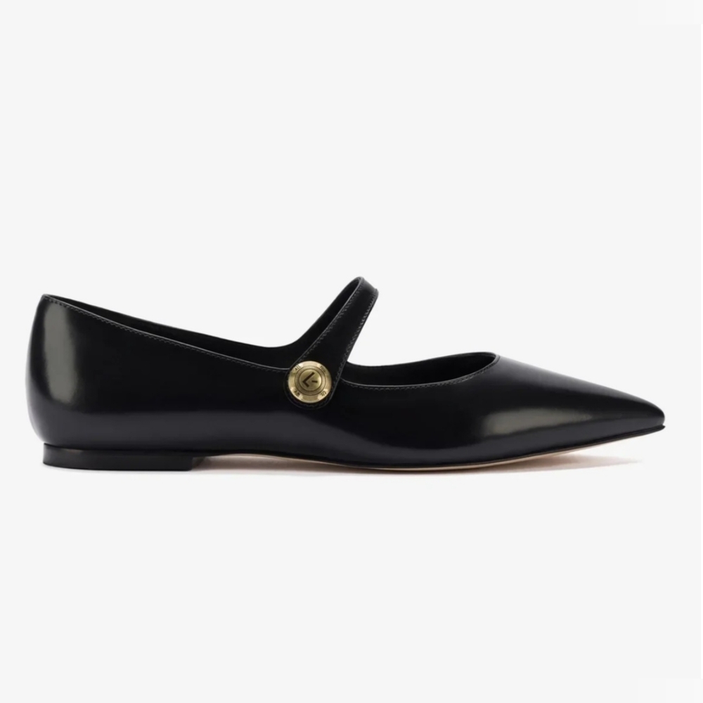 Larroude Black Pointed Toe Flats - Picture 6 of 16